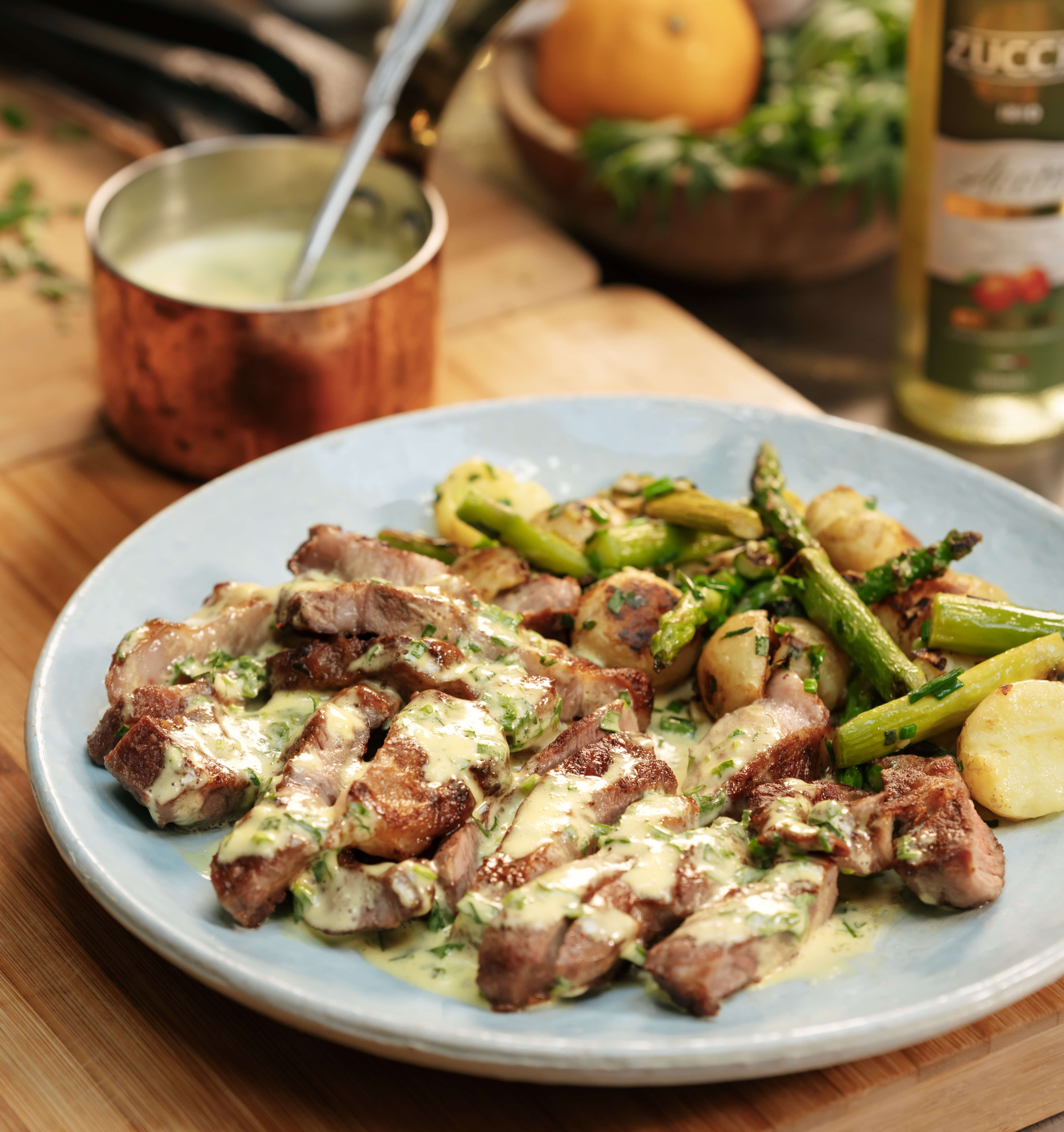 იბერიკოს სტეიკი ბერნიეზეს სოუსით